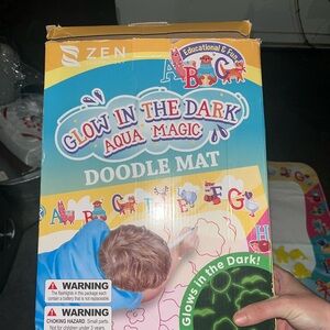 Zen Glow in the Dark Aqua Magic Doodle Mat